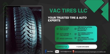 Vac tires service banner