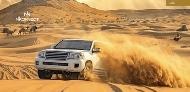 dune bashing in the desert