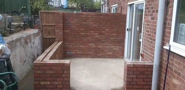 brick wall extension built in worcester
