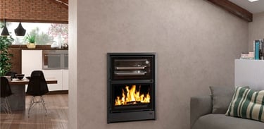 estufa de leña con horno insertable tnc frontal 200-h