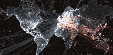 a map of a world map with a map of the world