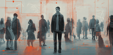 a man standing in front of a group of people