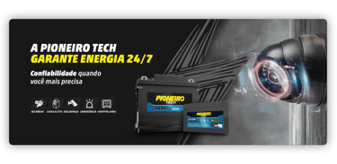 Baterias estacionárias Pioneiro Tech para nobreak e sistemas de energia contínua na Reginaldo Baterias em Maringá PR