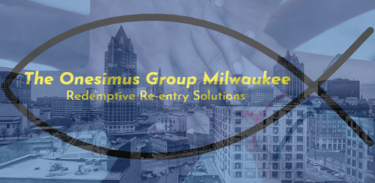 Downtown Milwaukee with a hands overlay