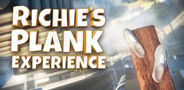 shoes on a plank in the image of the thrilling VR experience Richie's Plank experience