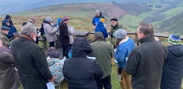 Worshippers at Easter Sunrise Service on the Epynt
