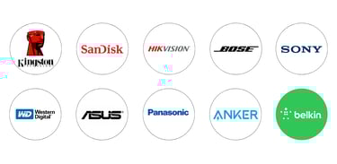a group of IT and computer accessories logos