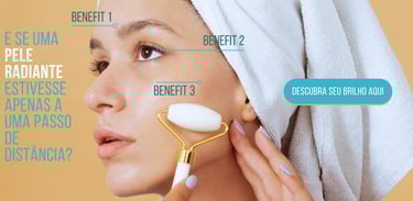 Ideias de banners para skincare - pele radiante