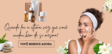 Ideias de banner para skincare - autocuidado