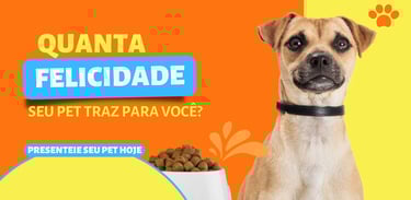 Ideias para banner para pets - felicidade