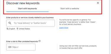 Discover new keywords