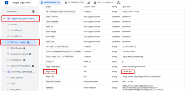 Page path - Google Tag Manager