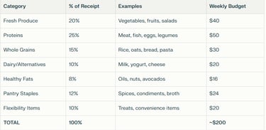 target budget plan table