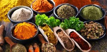 Variety of spices 
