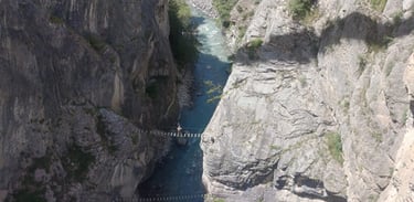 Via ferrata d'Ancelle près de Serre-Ponçon dans les Hautes-Alpes