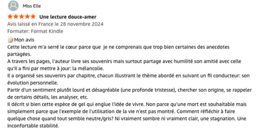 Avis du livre le rêve du petit chien blanc laissé sur le site Amazon.fr