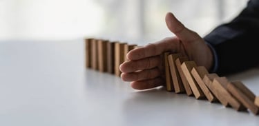 Business owners handling a setback