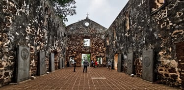 Kerk met Nederlandse graven Melacca