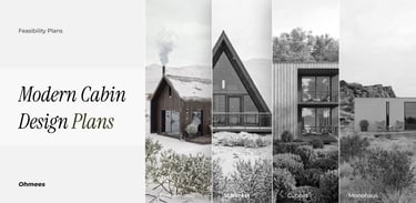 Modern cabin plans, floor plans & blueprint