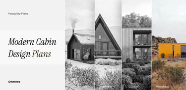 Modern cabin plans, floor plans & blueprint