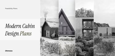 Modern cabin plans, floor plans & blueprint