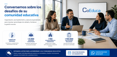 Contacte a ATE CoEduca y reciba asesoría en gestión curricular, capacitación docente.