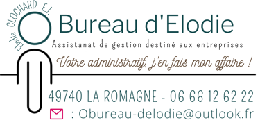 carte de visite O BUREAU D'ELODIE