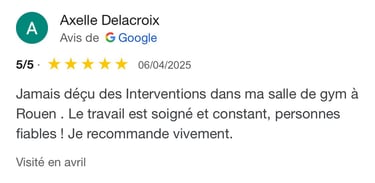 Avis google 5 étoiles clients m&m services pro nettoyage et vitres rouen 