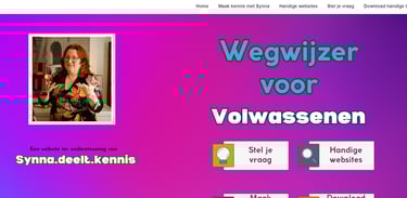 Voorbeeld van kennishub @synna.deelt.kennis