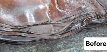 Patch on riding boot
