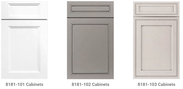 a variety of kitchen cabinets and cabinets