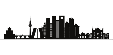 Silueta skyline de Madrid en negro para branding Fresh CBD