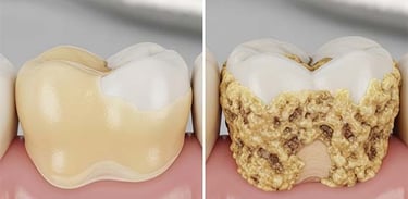 Différences entre plaque dentaire et tartre hygiene-precision.com