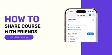 share course with friends in UniTable
