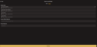 Unisat Bitcoin wallet select typical adress