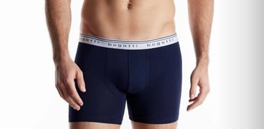 a man wearing bugatti underwear