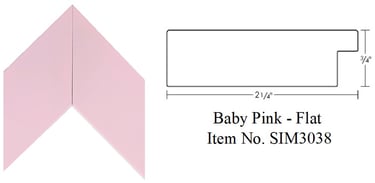 Baby Pink - Flat Wooden Picture Frame Item No. SIM3038