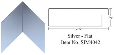 Silver Flat Wooden Picture Frame  Item No. SIM4042