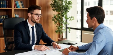 cliente y abogado dialogando