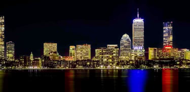 Boston Skyline Night Photo