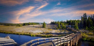Wyoming Wooden Footbridge