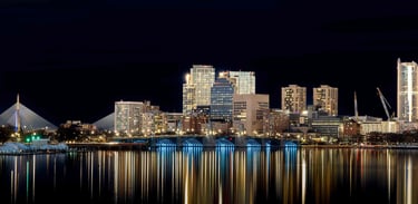 Night Skyline Longfellow (Salt & Pepper) Bridge