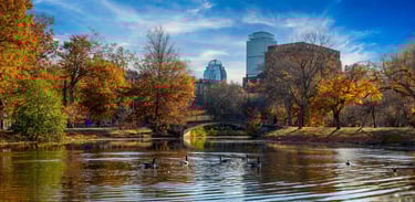 Boston Fall Skyline Esplaade