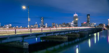Skyline of Harvard (Mass Ave) Bridge
