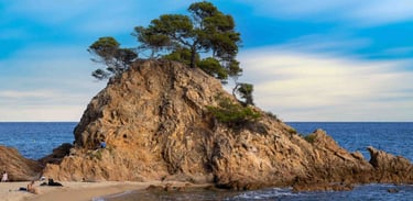 Rocky Island Off the Shores of Costa Brava