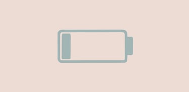image of a phone battery running low