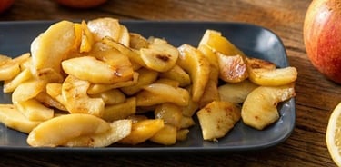 Mele caramellate senza zucchero
