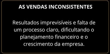 Resultados imprevisíveis e falta de um processo claro, dificultando o crescimento