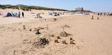 Brancaster beach east to west view