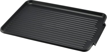 a black and white grilling pan with a grilling pan